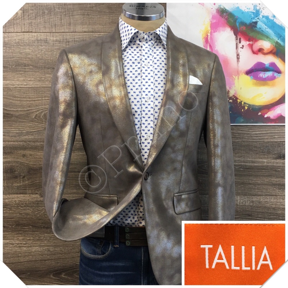 TALLIA Mens Blazer Sport Coat Casual Dinner Jacket Size 38R Modern Suit